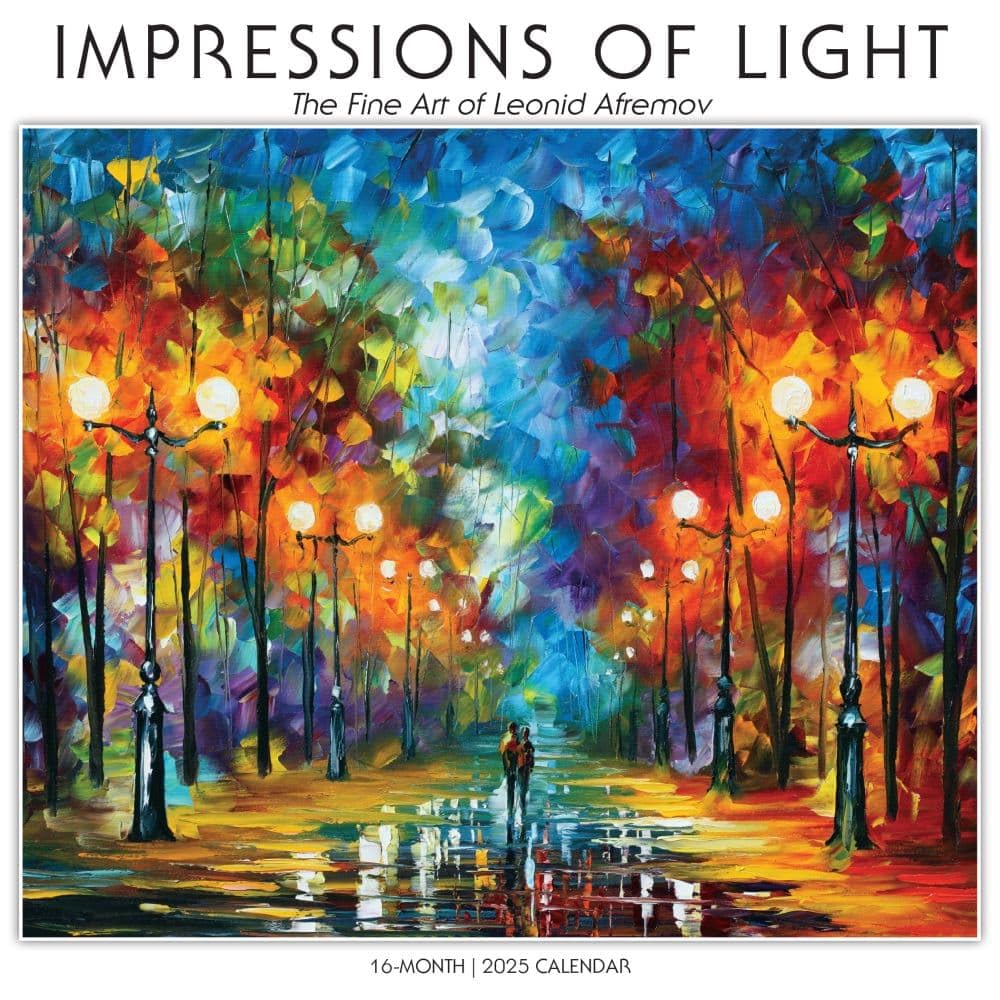 Sellers Publishing, Impressions Of Light by Leonid Afremov 2025 Wall Calendar
