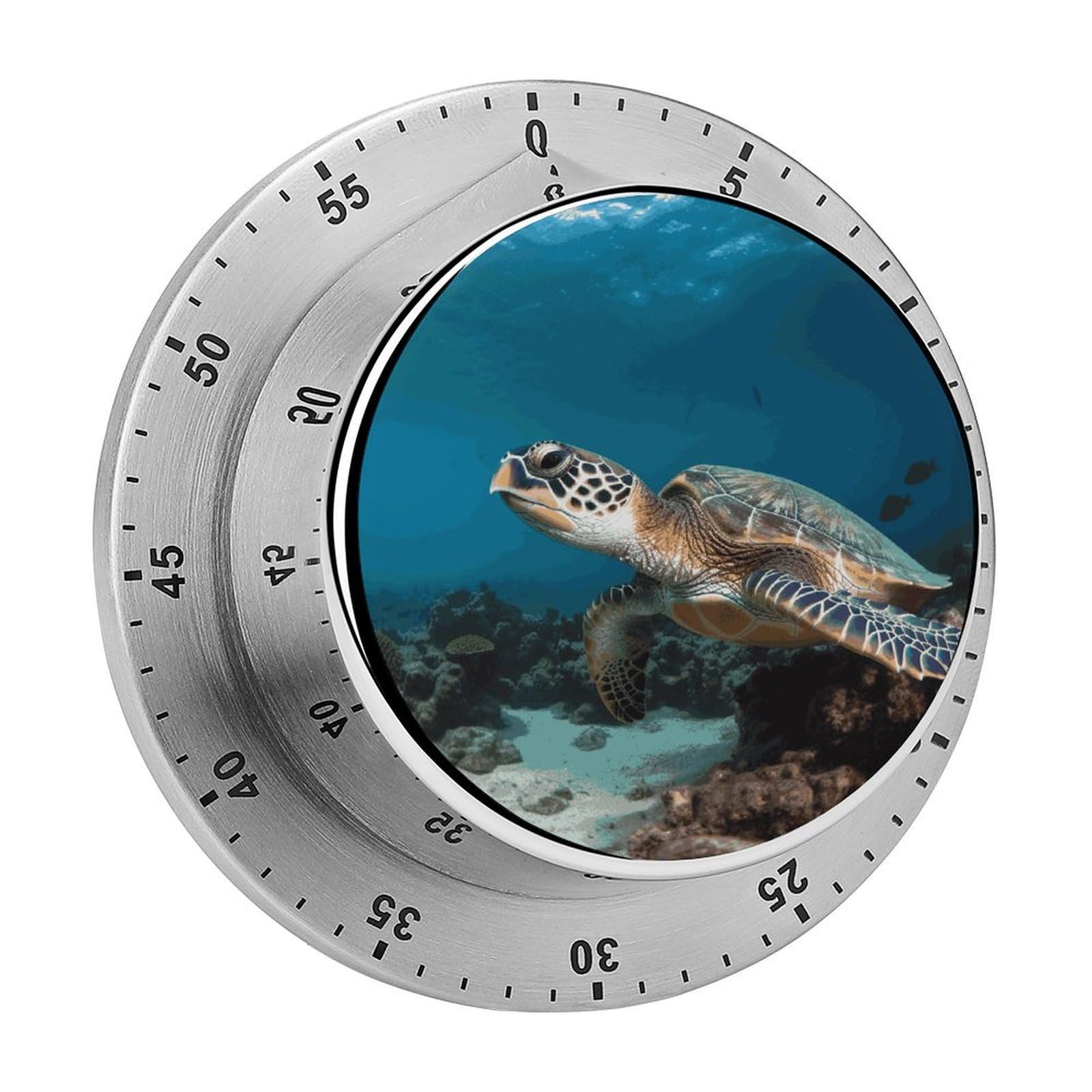 Adfgyerh Style Sea Turtle Timer For Cooking, Kitchen Timer Magnetic No Batteries Required, Mechanical Timer With Loud Alarm, For Fitness Baking Exercise Oven