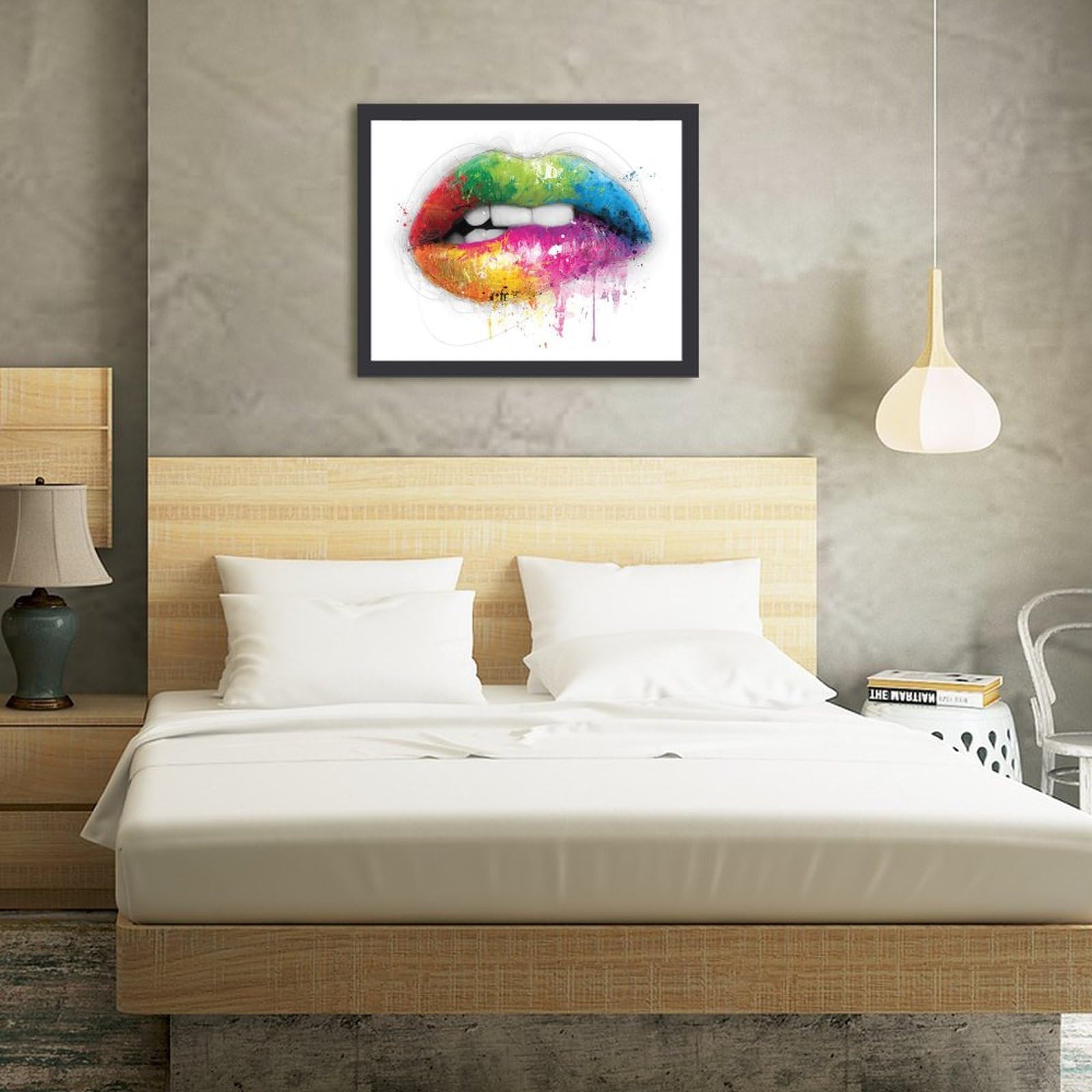 ストーン　アートパネル　ブランド　アート　絵画　絵　ポスター　壁掛け　リップ　唇 ストーン アートパネル ブランド アート 絵画 絵 ポスター