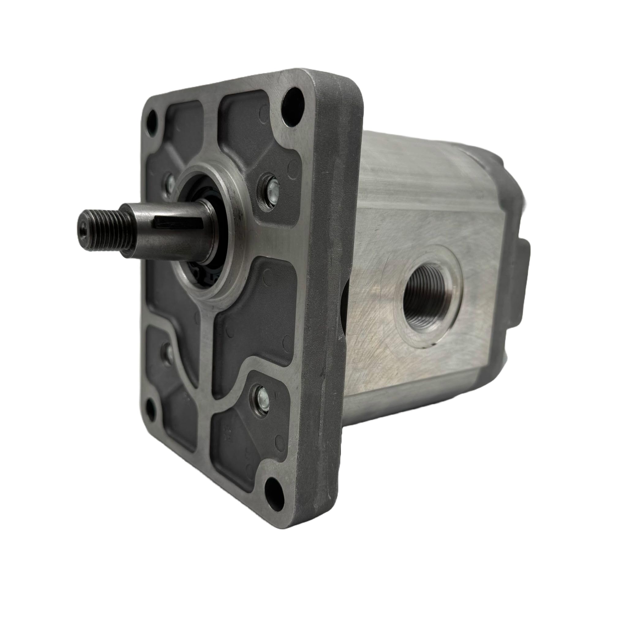 Bomba Hidráulica 45 L/min, Eje Cónico 1:8, Puertos GAS, Brida Europea, Montaje Europeo marca Hydrosila. Bomba para Tractor, Bomba para Prensa Hidráulica y Grupo Hidráulico