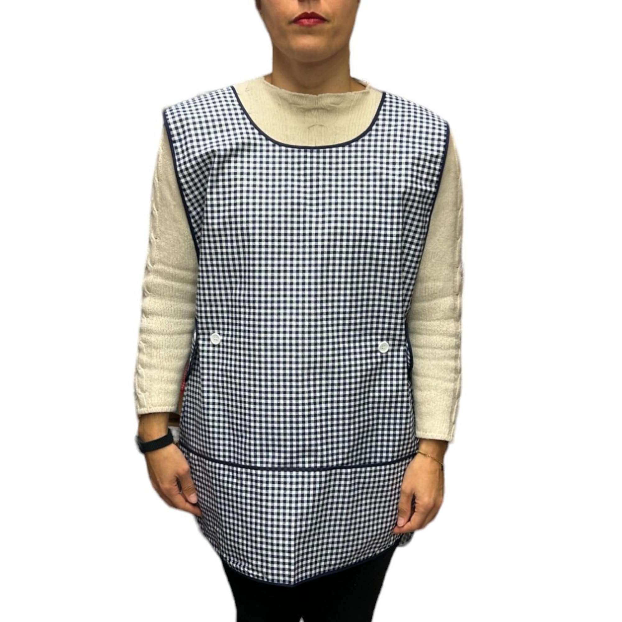La Primula Verde Uniforme Trabajo Mujer, Delantal Mujer de Casa, Bata de Mujer de Cocina, Casaca Mujer Trabajo Limpieza Casa, Chaqueta Cubre Vestido Mujer 100% Algodón Fabricado en Italia