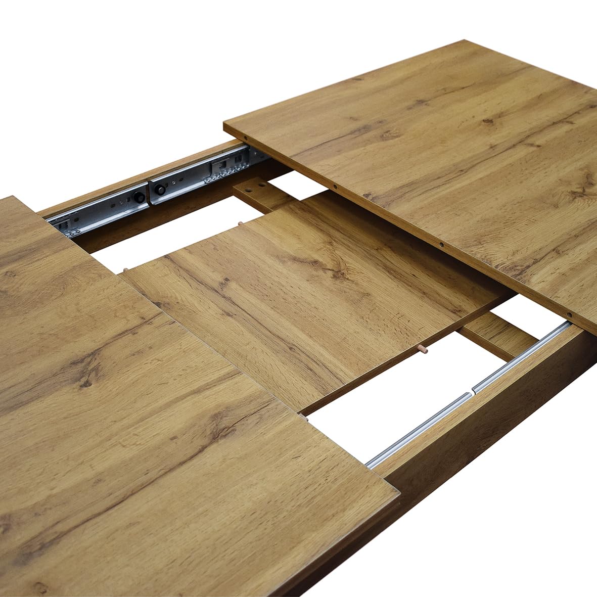 PAZZO DESIGN Tavolo Allungabile Mariano, Piano In Nobilitato Melaminico, Rovere Rustico, Tavolo Da Cucina, 120x80x75 cm, Made In Italy - id_2198