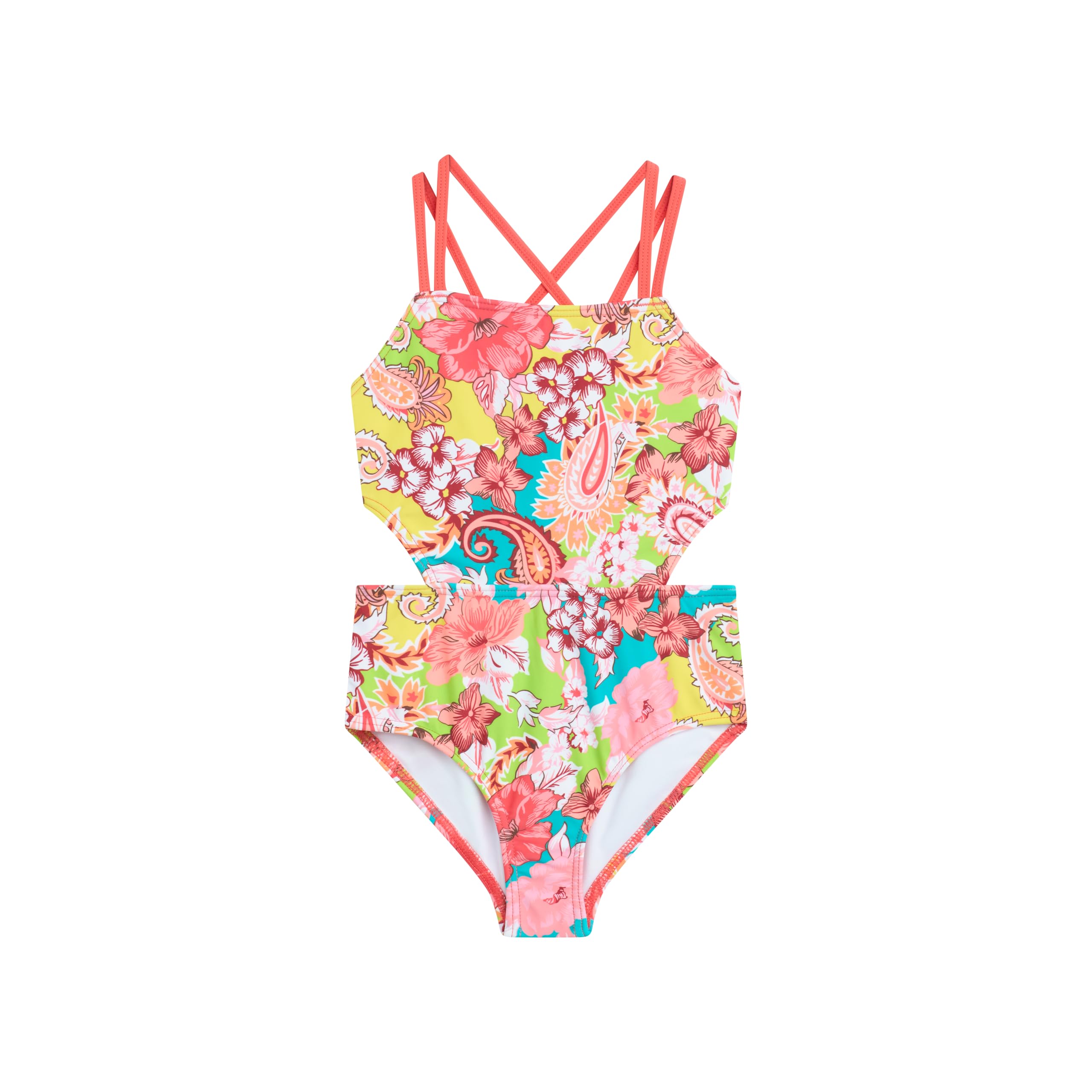 Kanu Surf Girls' Beach Girl Sport Cut-Out One Piece Swimsuit