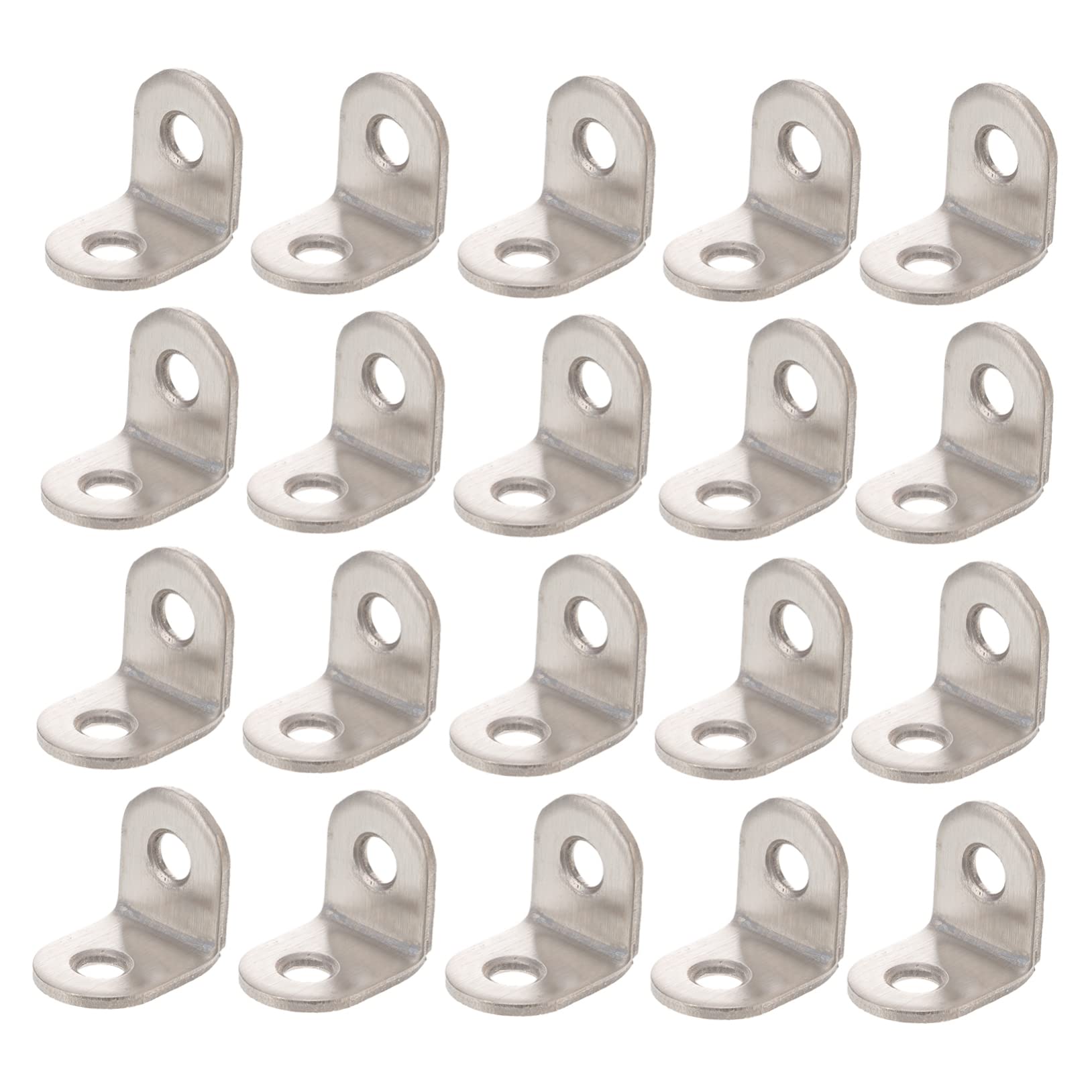 FUNOMOCYA 20pcs L Shape Angle Bracket Angle Bracket Silver Heave Duty Corner Brace Heavy Duty Corner Brace Joint Fastener Corner Braces Joint Small Corner Brace Joint Angle Bracket
