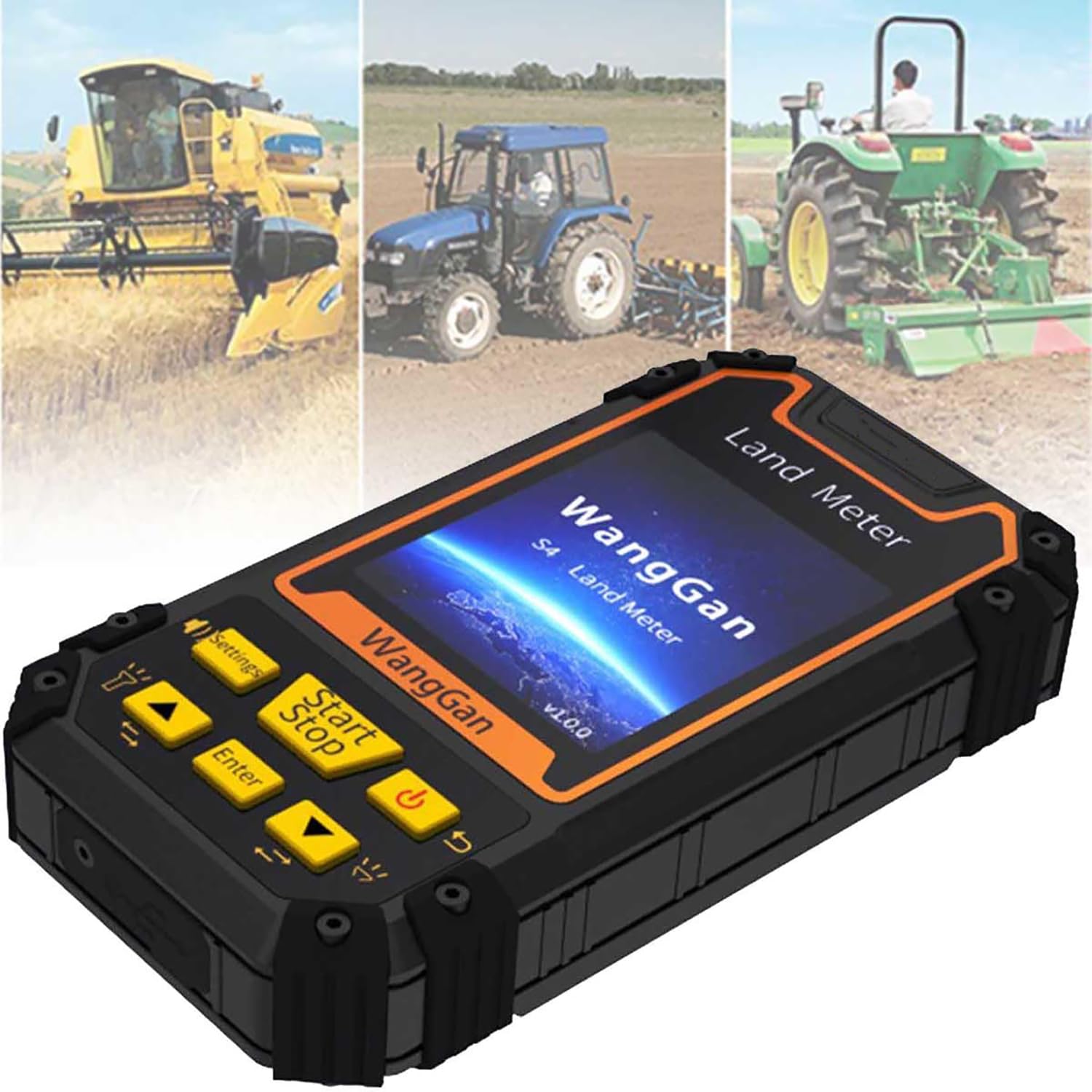 Misuratore di rilevamento terrestre GPS, attrezzatura di rilevamento GPS portatile, registrazione di 199 dati storici e traccia di cifre, navigazione in tempo reale ad alta precisione ricaricabile, pe