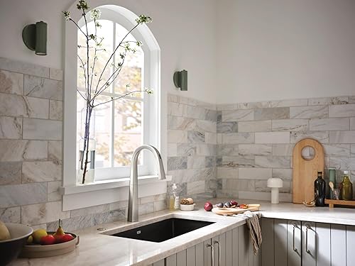 Miniatura 7 de Moen GGB4010B Fregadero de cocina de granito de 33 pulgadas de ancho x 9.5 pulgadas de profundidad, color negro