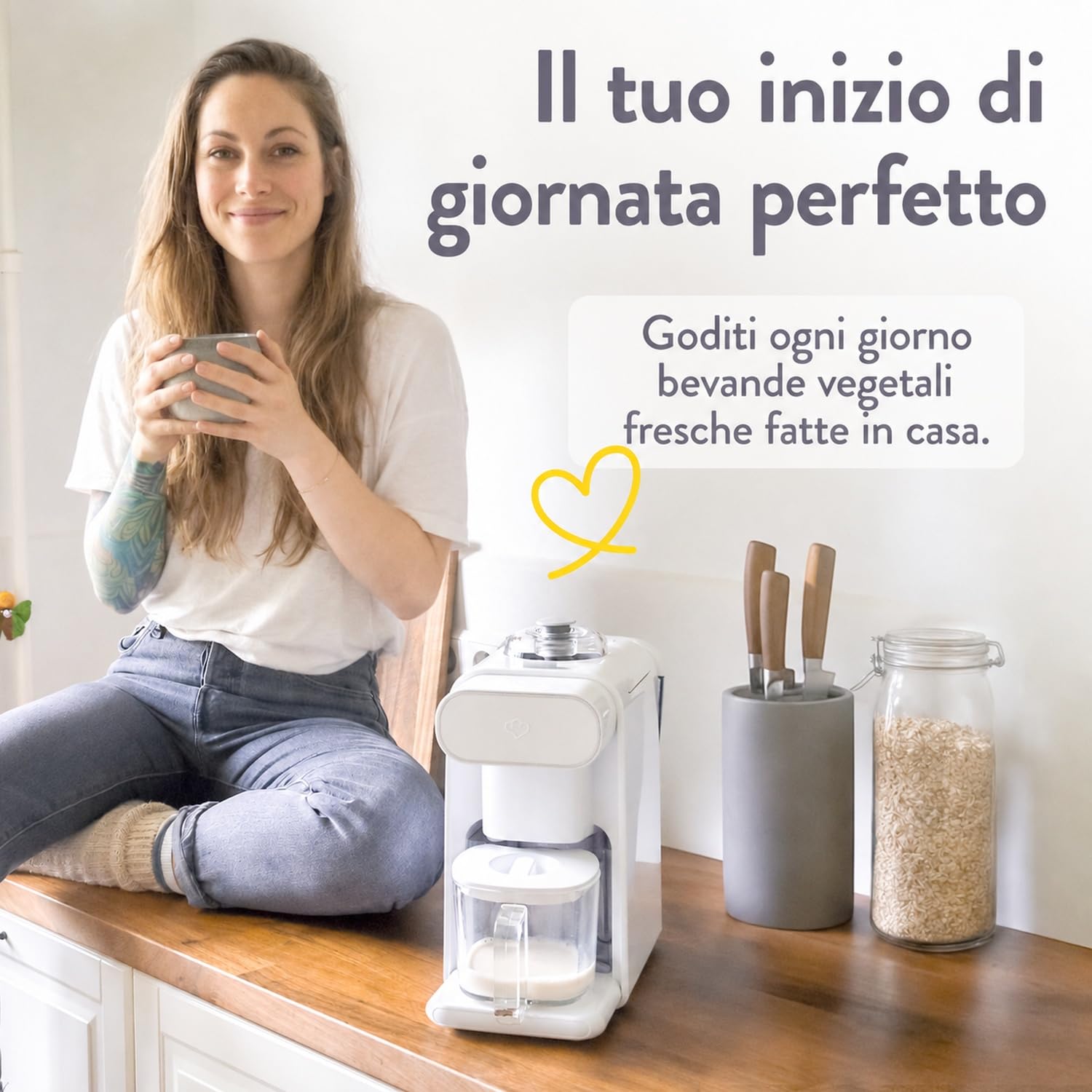 SPRINGLANE Produttore di latte di mandorle Produttore di latte di soia Mila (0.6 L)