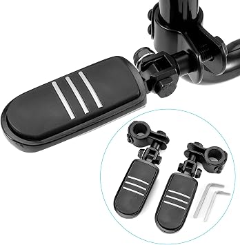 Motorcycle Highway Foot Pegs Motorcycle Highway Pegs Foot Rest Compatible with Harley Road King Street Glide Honda Suzuki Yamaha with 1"25mm, 1 1/4" 32mm, 1 1/3" 34mm Engine Guard