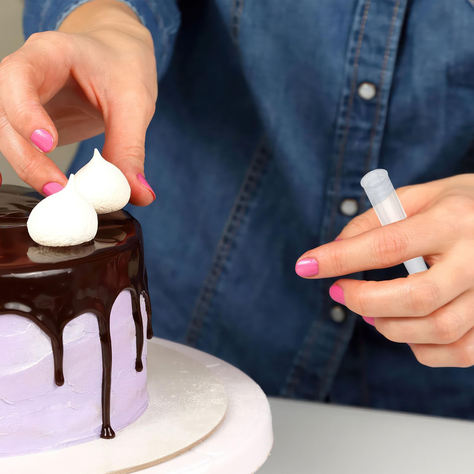 200 Pz Provette Plastica Fiori, Provetta per Fiori Riutilizzabili, Tubi per Acqua per Fiorio, Provette per Fiorio Trasparente, Pipetta da Trasferimento per Decorazione di Torte