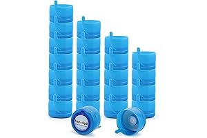 Cornucopia 3 and 5 Gallon Water Jug Replacement Caps: Leakproof, Non-Spill Lids...