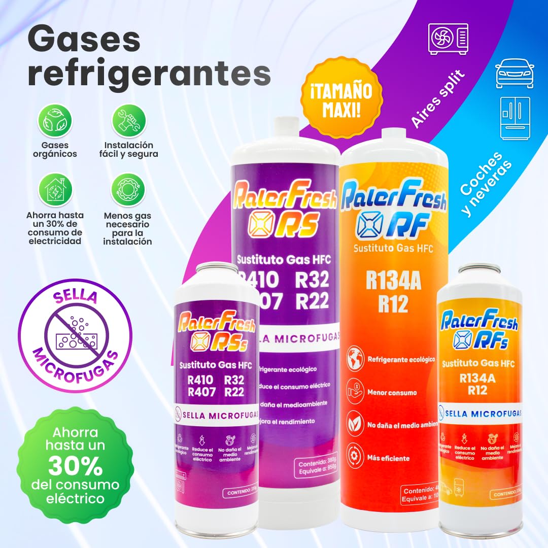 Gas Refrigerante Organico per Aria Condizionata Auto Ralerfresh RFs 230gr sostituto dei Gas R134a e R12 (2 Bottiglie RFs)