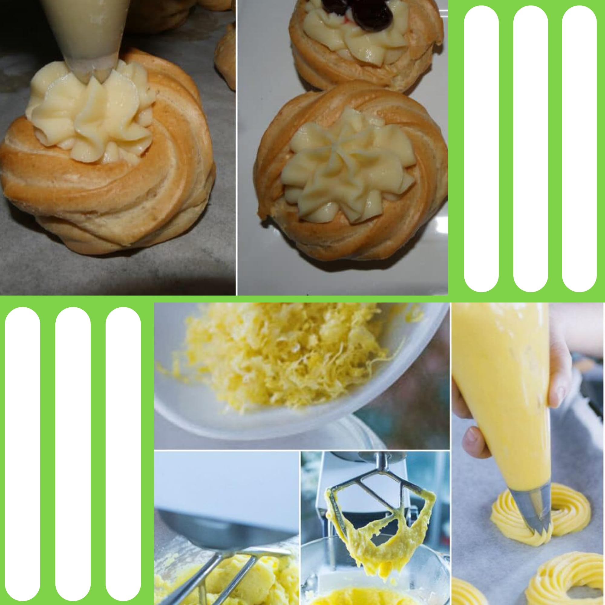 Sicignano | Spritzbeutel aus Baumwolle für Kuchendekoration Gebäck Zeppole von San Juseppe - Sahnebeutel für Süßspeisen, Dekoration Tasche (3, 40 cm)