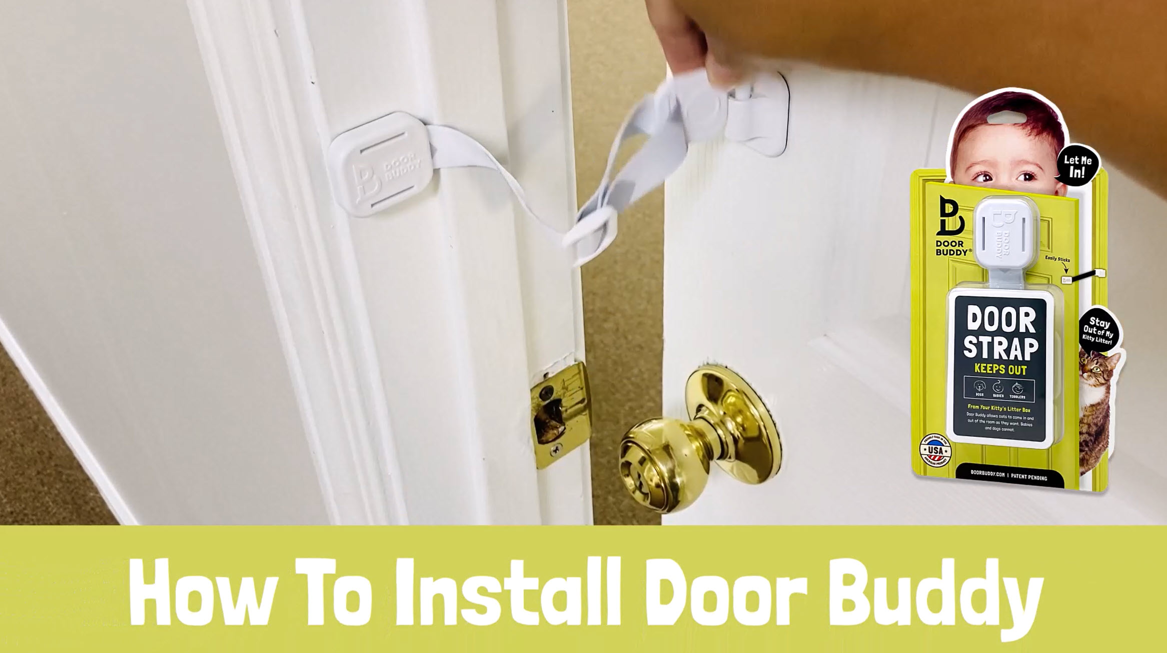 Cracked Open For Door Buddy Child Proof Door Lock Cat Door