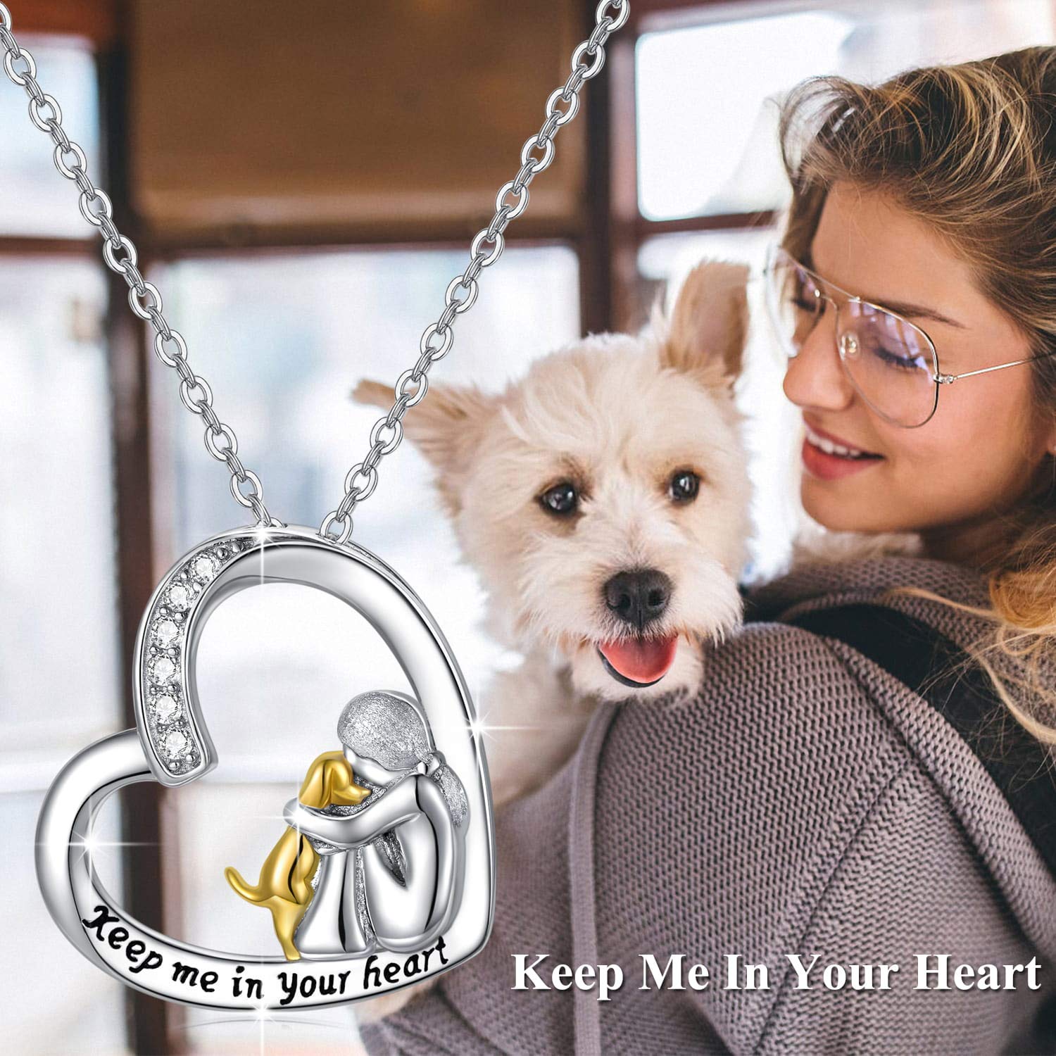 Collana con ciondolo a forma di cane, in argento Sterling 925, per ceneri e ceneri, regalo commemorativo a tema cane