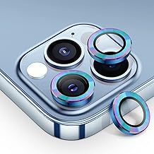 Tensea for iPhone 13 Pro - iPhone 13 Pro Max Camera Lens Protector, 9H Tempered Glass Camera Cover Screen Protector Metal Individual Ring for iPhone 13Pro 6.1 inch iPhone 13 ProMax 6.7 inch 2021