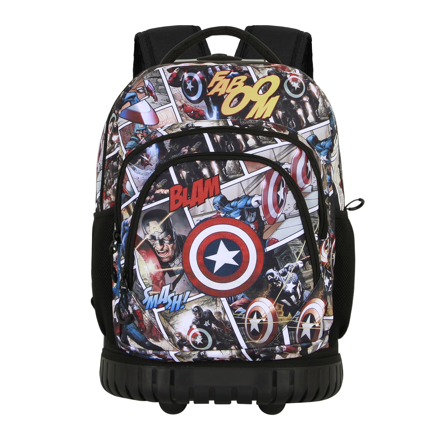 Marvel Capitán América Comic-Mochila Trolley GTS FAN, Multicolor, 32 x 47 cm, Capacidad 30 L