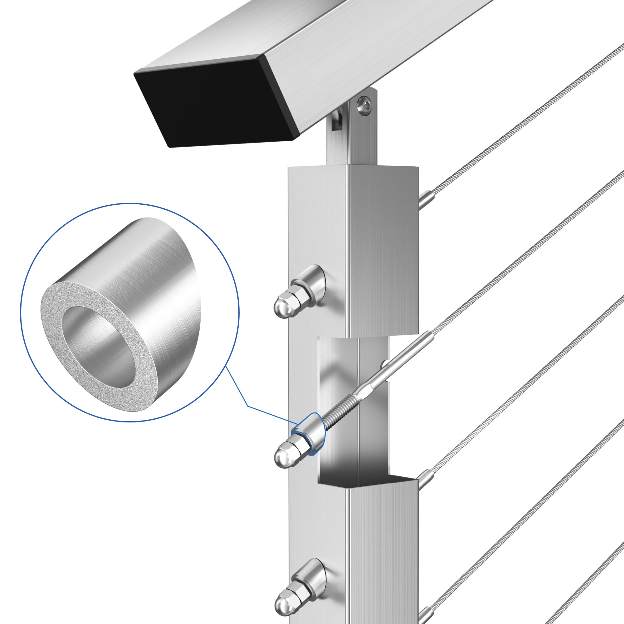 Cable Railing Washers Snapklik.com : Fulifix 20 Pack Cable Railing Angled Washer - 3/8