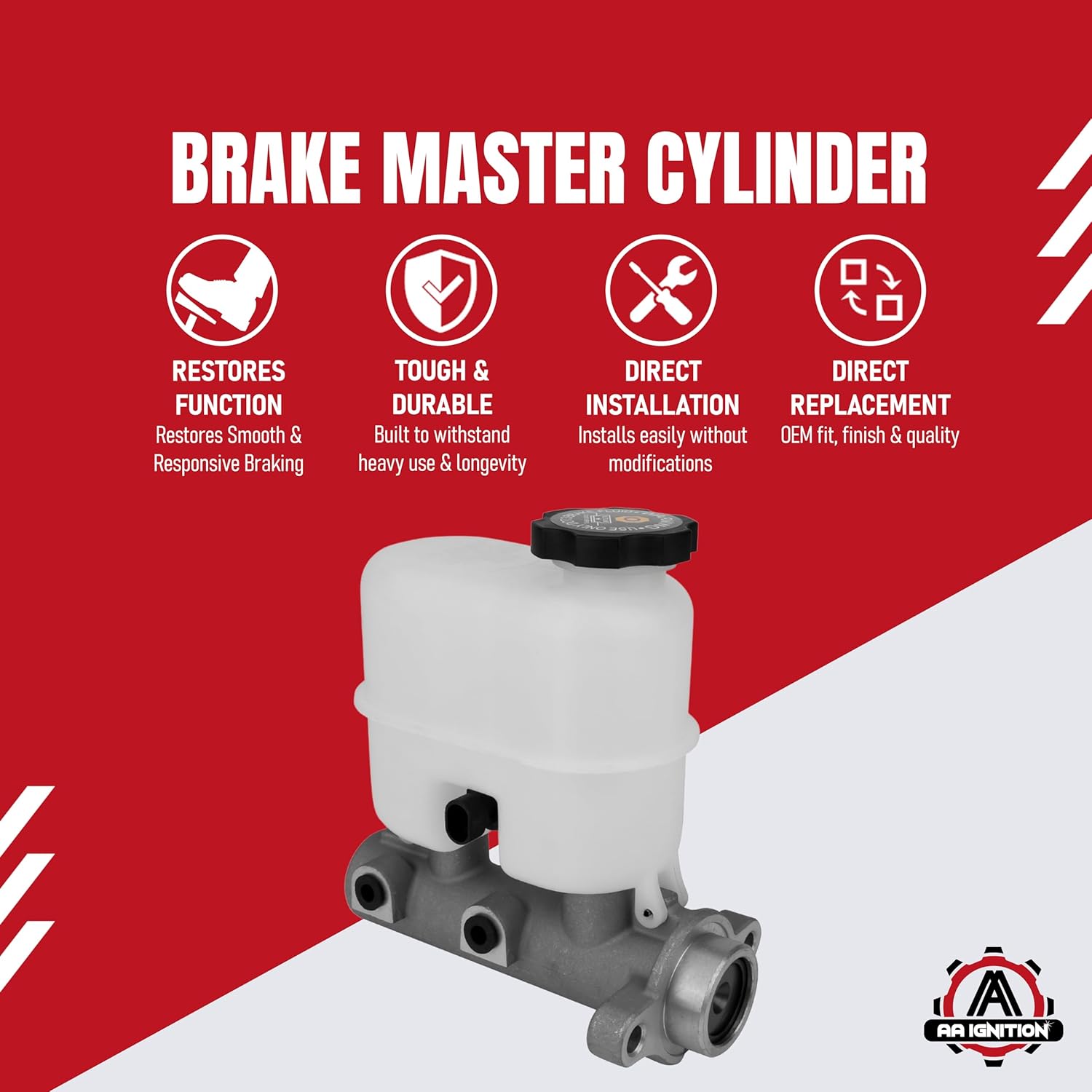 Replacement Brake Master Cylinder - Compatible with Cadillac, Chevrolet and GMC Vehicles - 1999-2002 Silverado 1500, Blazer, Yukon, Escalade, Sierra - Replaces M630031, 18040252, 18060789, 19209249