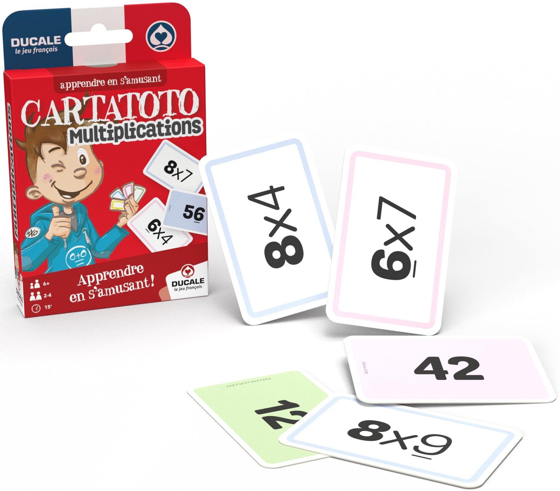 La Ducale Cartatoto 10006519 Multiplication Learning Card Game Learning to Count Gold, One Size