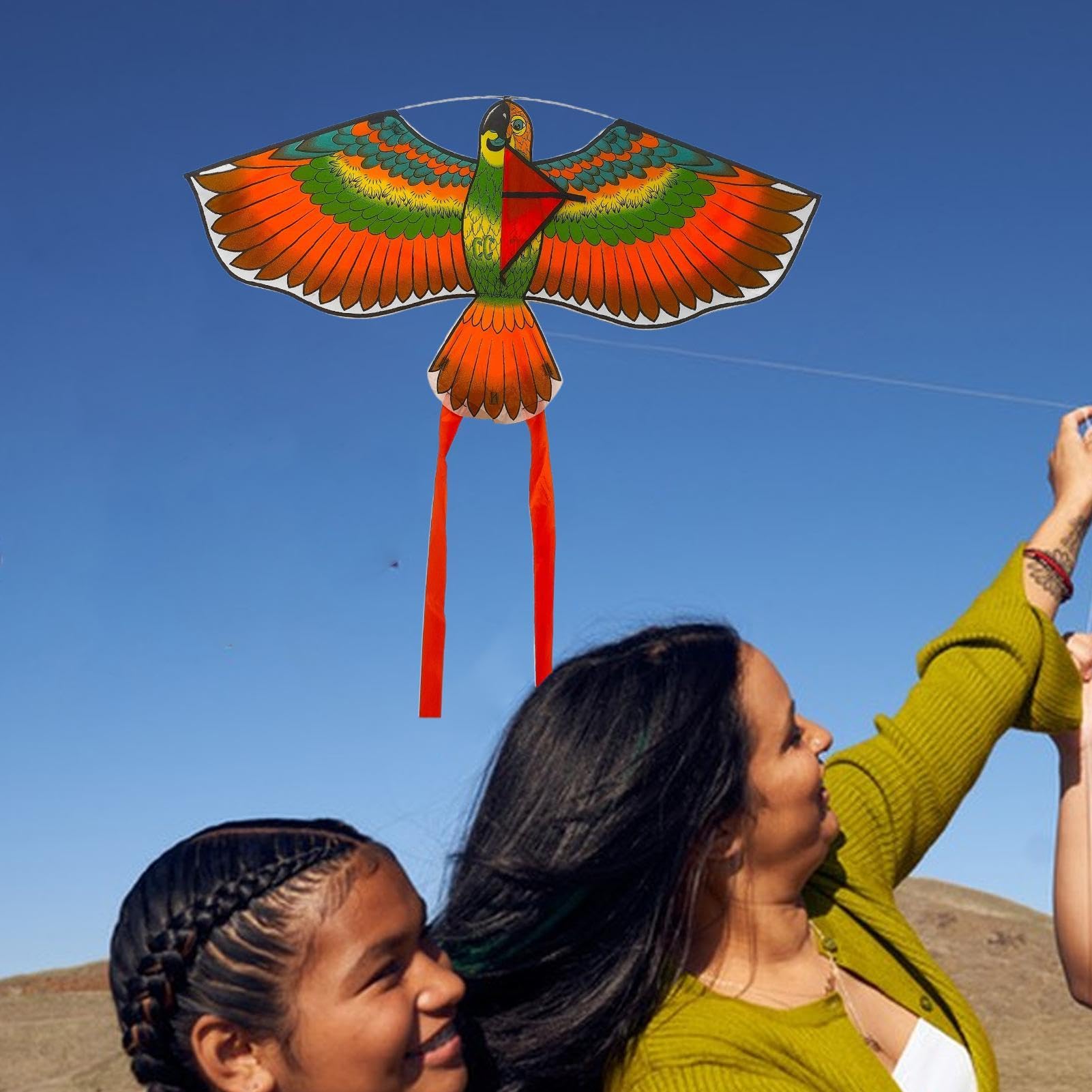 Cometa Águila De 113x55 Cm Con Marco De Fibra De Vidrio – Ligera, Estable Y Fácil De Volar, Perfecta Para Niños Y Familias En La Playa O El Parque