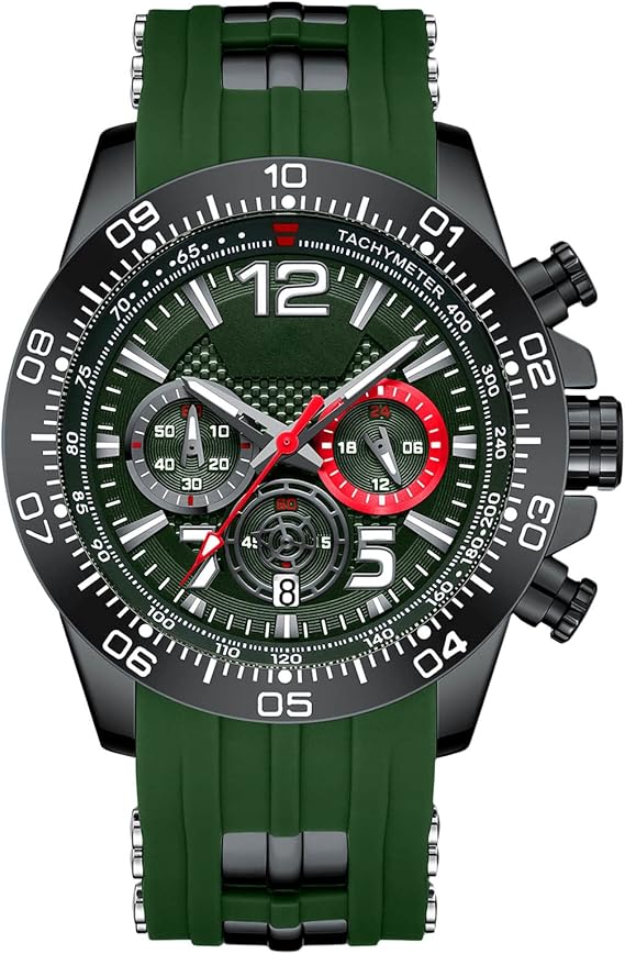 Amazon Rorios 腕時計 メンズ 防水 おしゃれ カッコイイ 多針アナログ クロノグラフ カレンダー 日付表示 夜光 クォーツ 通勤 ビジネス スポーツ 誕生日 プレゼント 男性 Watch For Man シリコンバンド グリーン 腕時計 ファッション 通販 Amazon Rorios 腕時計 メンズ 防水 おしゃれ カッコイイ 多針アナログ クロノグラフ カレンダー 日付表示 夜光 クォーツ 通勤 ビジネス スポーツ 誕生日 プレゼント 男性 Watch For Man シリコンバンド グリーン 腕時計 ファッション 通販