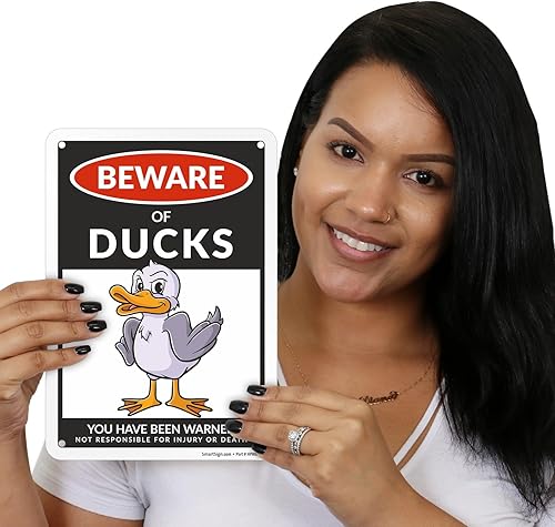 Miniatura 106 de SmartSign Divertido letrero de advertencia con texto en inglés «Beware Of Guinea Pigs – 10 x 7 pulgadas, aluminio laminado libre de óxido de 40 mil