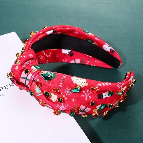 Miniatura 8 de YAHPERN Diadema de otoño de Acción de Gracias para mujer, diadema anudada de cristal con diamantes de imitación, diadema a cuadros de otoño adornada