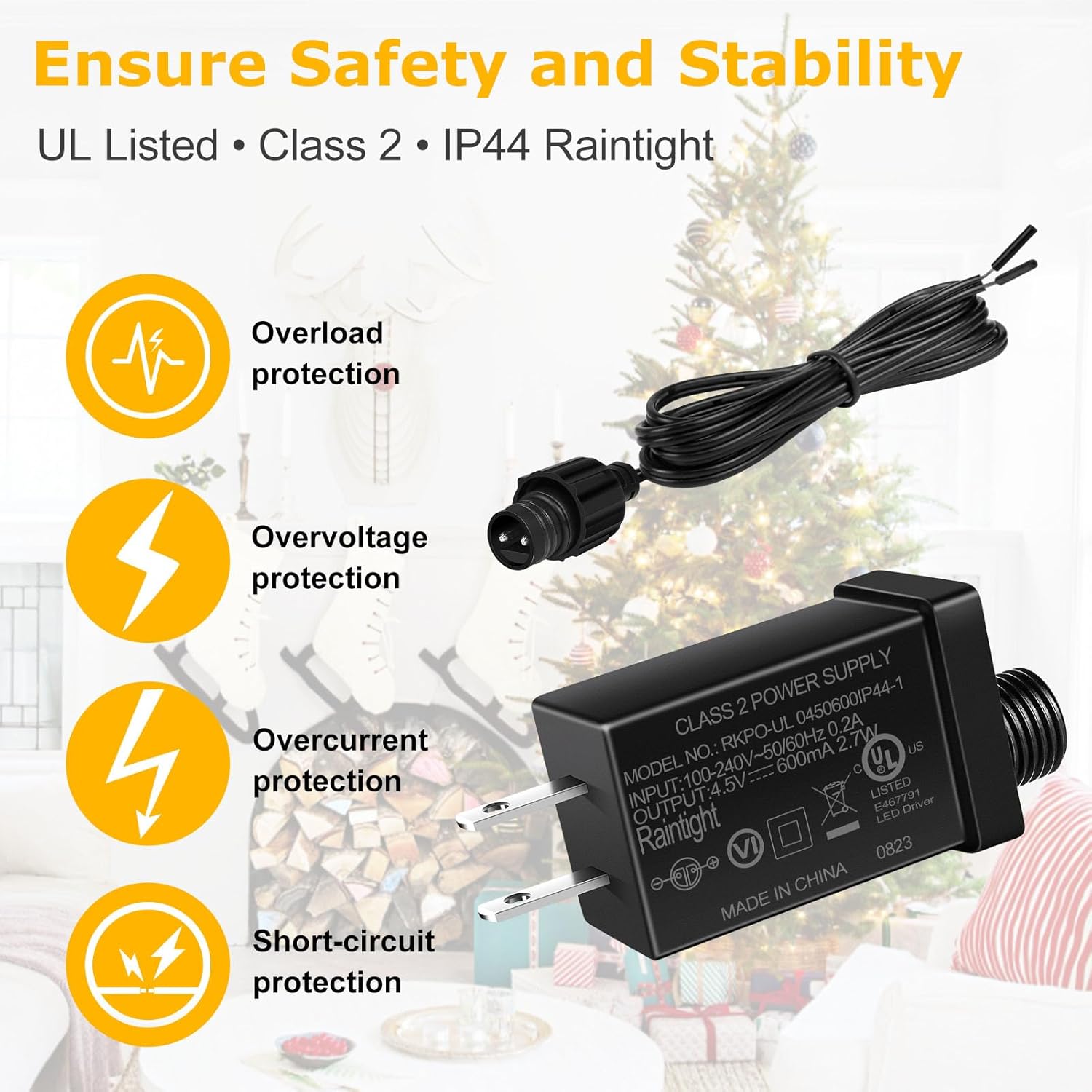 Safety features of inShareplus power adapter