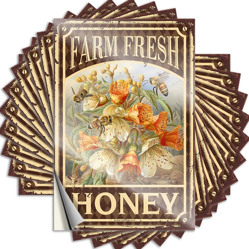 Country Decal Durable Tumbler | Farm Fresh Bee Honey Cool Self Adhesive Sticker for Christmas DIY(12X18CM)