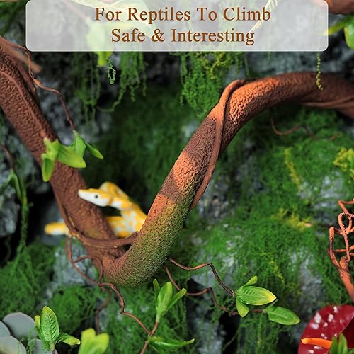 Miniatura 6 de Ramitas de árbol artificiales flexibles de 63 pulgadas, ramas de vid de madera, plantas falsas, guirnalda de tronco con hojas para el hogar, boda