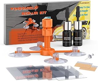 Windscreen Repair Kit, Windshield Repair Kit with Enhanced Injection Head, 2 Pack Windscreen Chip Repair Kit to Repair Scratches, Cracks, and Star-Shaped Crack - Amazon product rated Grade A