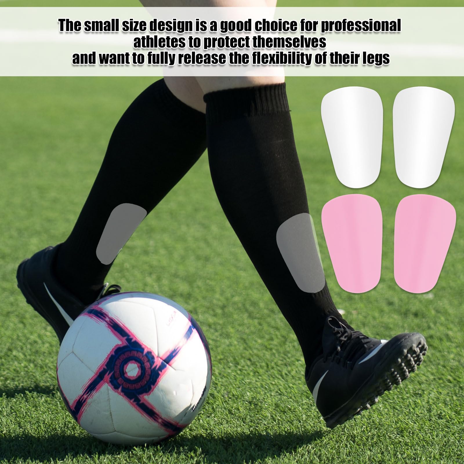 4 Mini Protège-Tibias Football - Confortables 10x6cm Pour Enfants Et Adultes