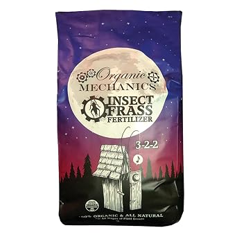 Organic Mechanics 3-2-2 Insect Frass Fertilizer, 2 Pounds - Works for All Stages of Plant Growth for Houseplants, Flowers, Tropical, Trees, Succulents & More - Eco-Friendly