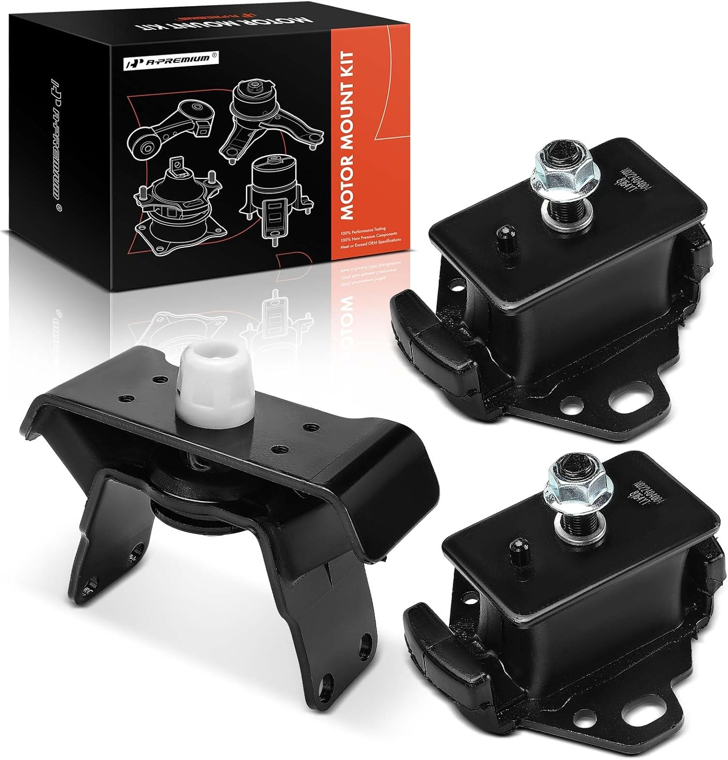 A-Premium 3PCS Engine Motor Mount and Transmission Mount Set Compatible with Toyota Tacoma 1998-2004 2.7L