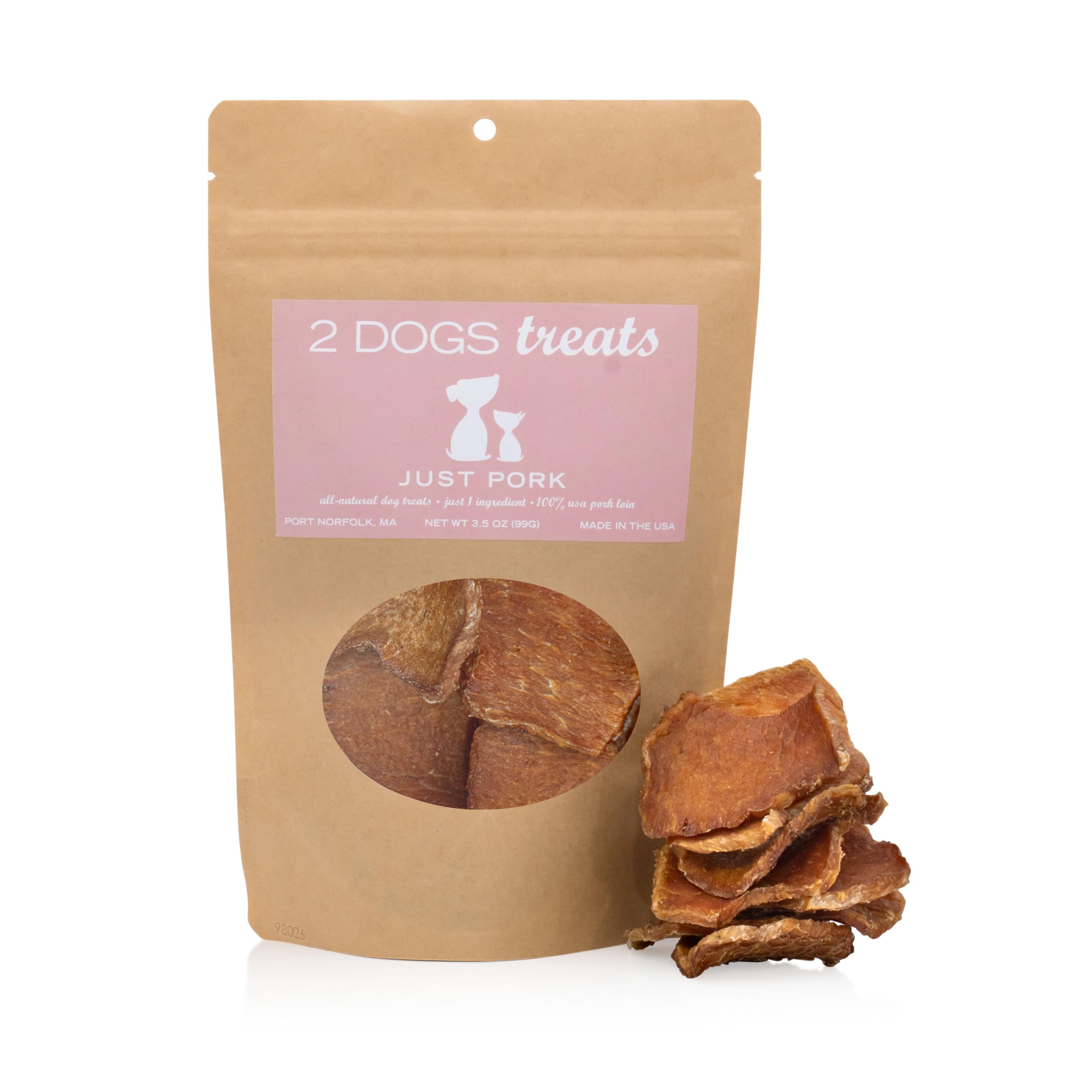 Just Chicken, Turkey, Beef Dog Jerky Treats (Pork, Small)