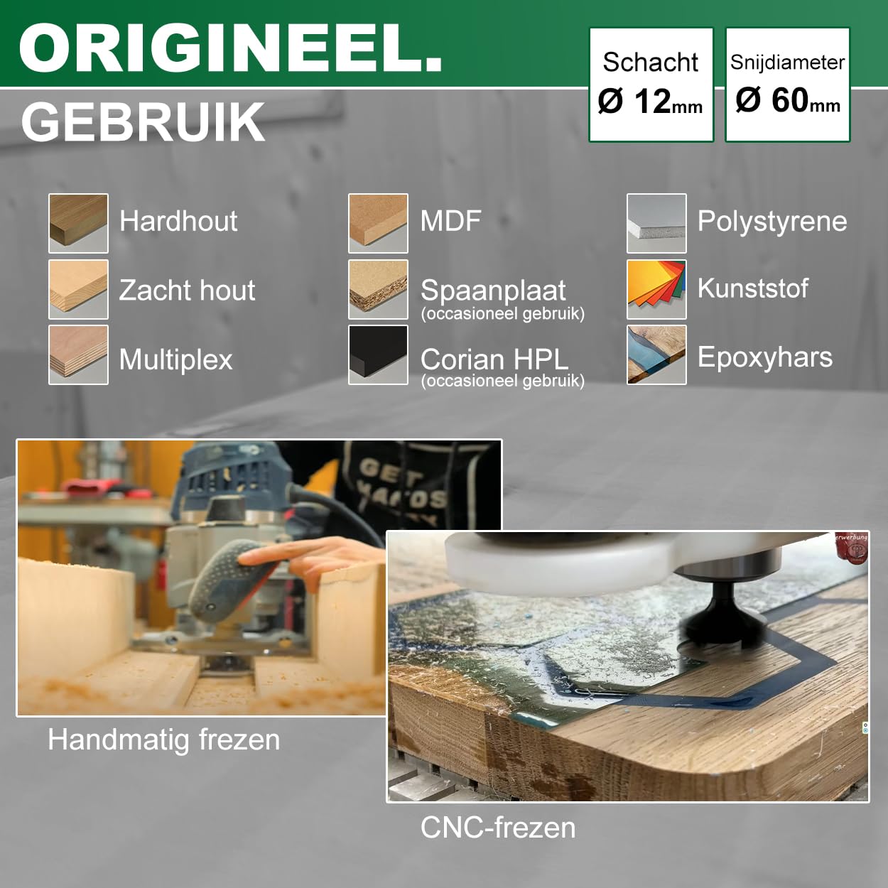 Fraiser TORNADO SNIPER – Vlakkopsnijder voor hout, snijdiameter 35mm, schacht 8mm, 3 afgeronde hardmetalen messen 10,5x10,5mm voor vlakken, groeven en randen, geschikt voor bovenfrees