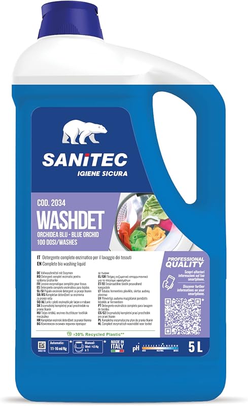 SANITEC Washdet Fehér és Színes Orchidea Folyékony Tisztítószer 5,1kg