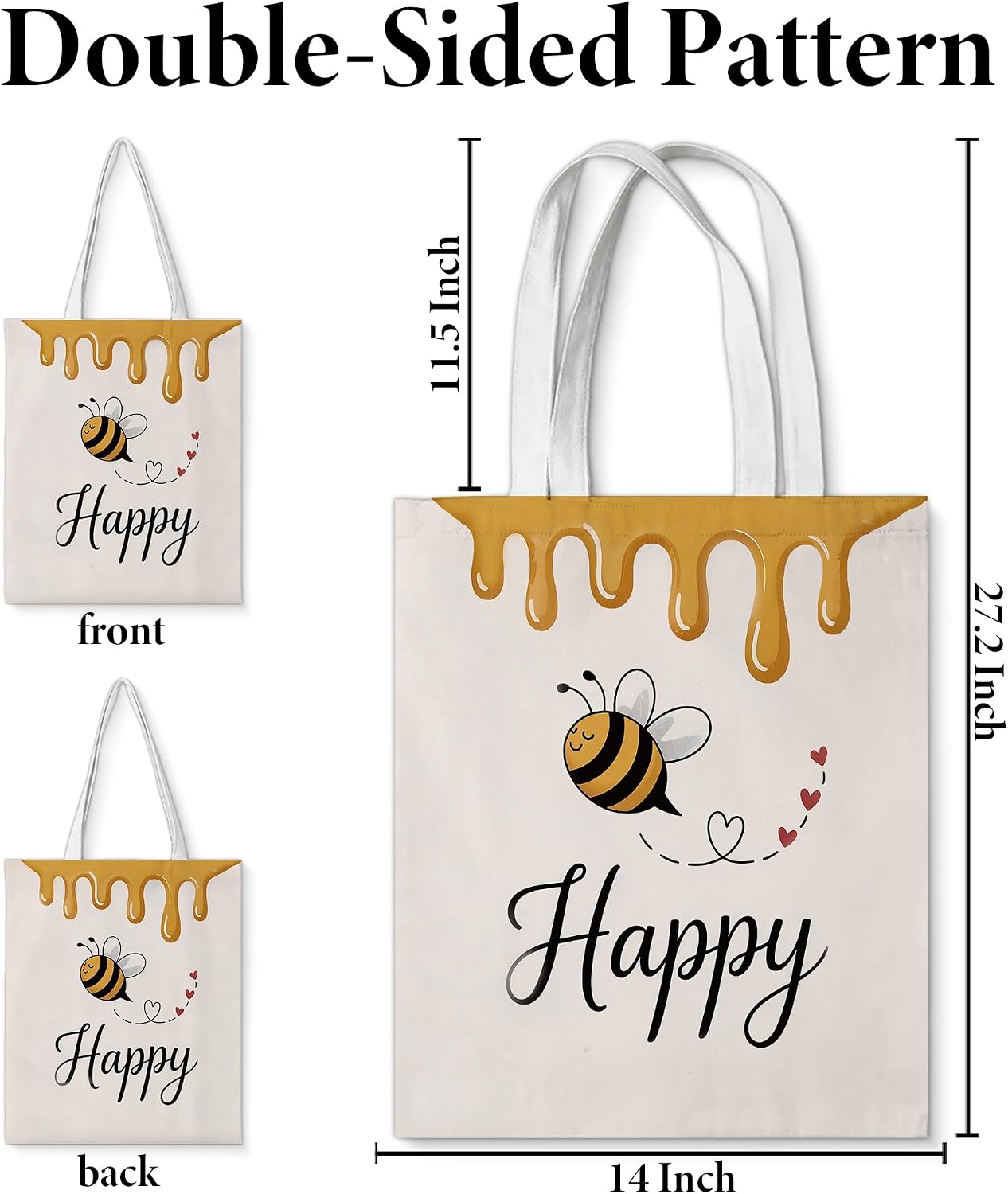 Animal Aesthetic Canvas Black Tote Bag - Reusable Shoulder Bag for Women, Ideal for Shopping Travel image 2