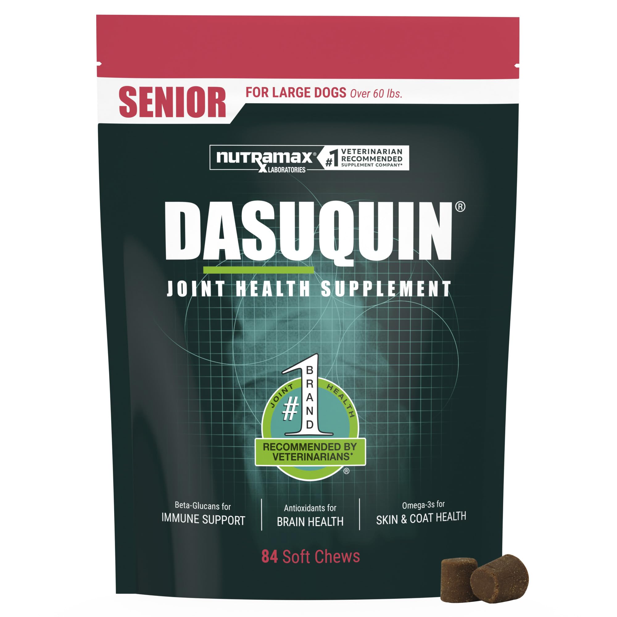 Nutramax Dasuquin Senior Joint Supplement for Large Dogs Soft Chews 84ct