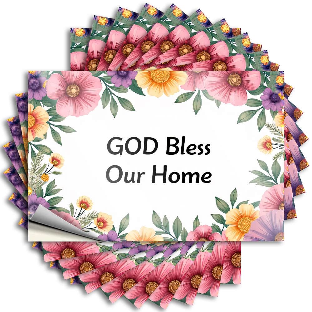 Roll Case Tattoo | God Bless Our Home. Snarky for Halloween Decor(8X12CM)