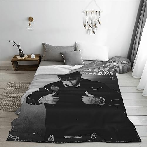 Miniatura 3 de Junior Singer H - Manta de forro polar súper suave y cálida de 60 x 50 pulgadas, ligera, mullida y cómoda, de franela de microfibra para otoño,