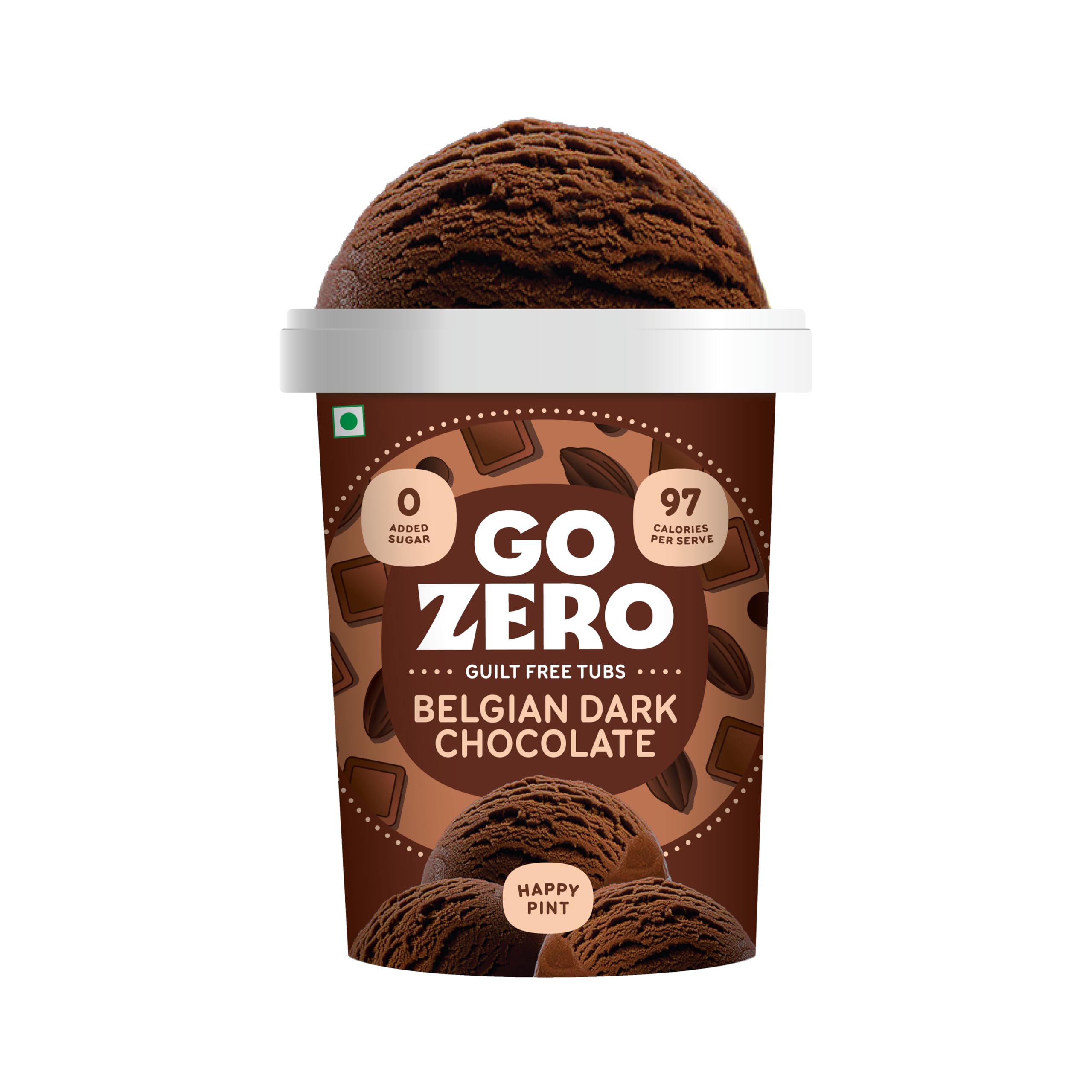 Go Zero - Belgian Dark Chocolate - Low Calorie Icecream 500 ml-picture-54