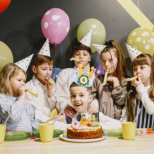 Miniatura 6 de Calcomanías 3D para niños y niñas, corona de tela, regalo de fiesta, decoración de cumpleaños, corona de 0 a 9 números reemplazables