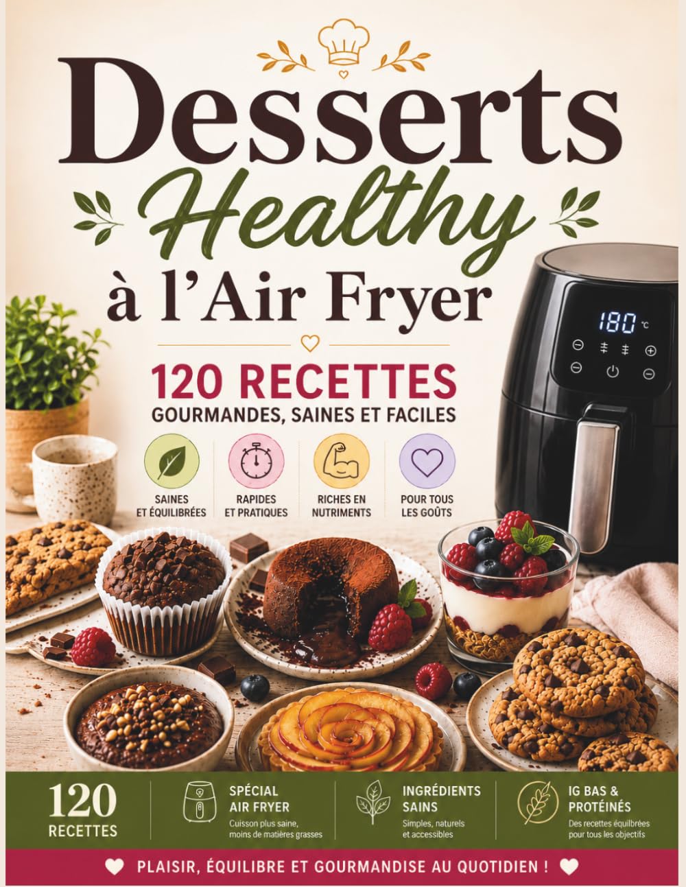 Desserts Healthy à l’Air Fryer: 120 recettes gourmandes, saines et faciles
