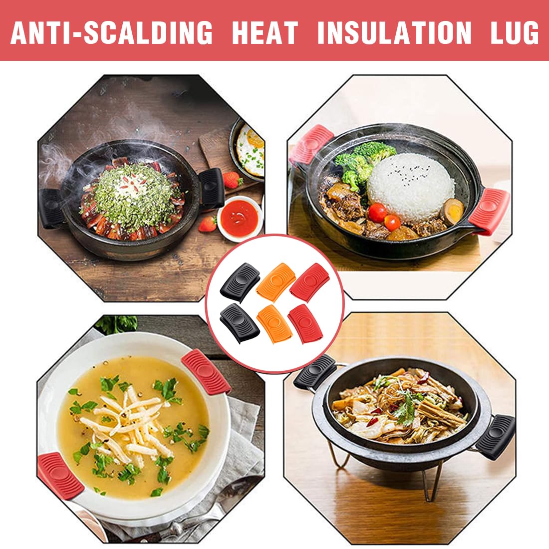 6 Presine In Silicone Per Forno - Antiscivolo E Resistenti Al Calore | Set Multicolore - Foto 6