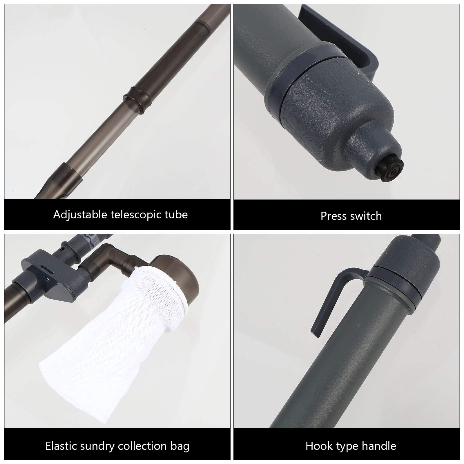 VILLCASE Aspirateur Électrique pour Aquarium Kit De Changement Eau sans Fil Outil De Nettoyage pour Aquarium De Différentes