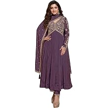 TRENDMALLS Womens Silk Blend Embroidery Alia Cut Kurta Pant Set with Dupatta