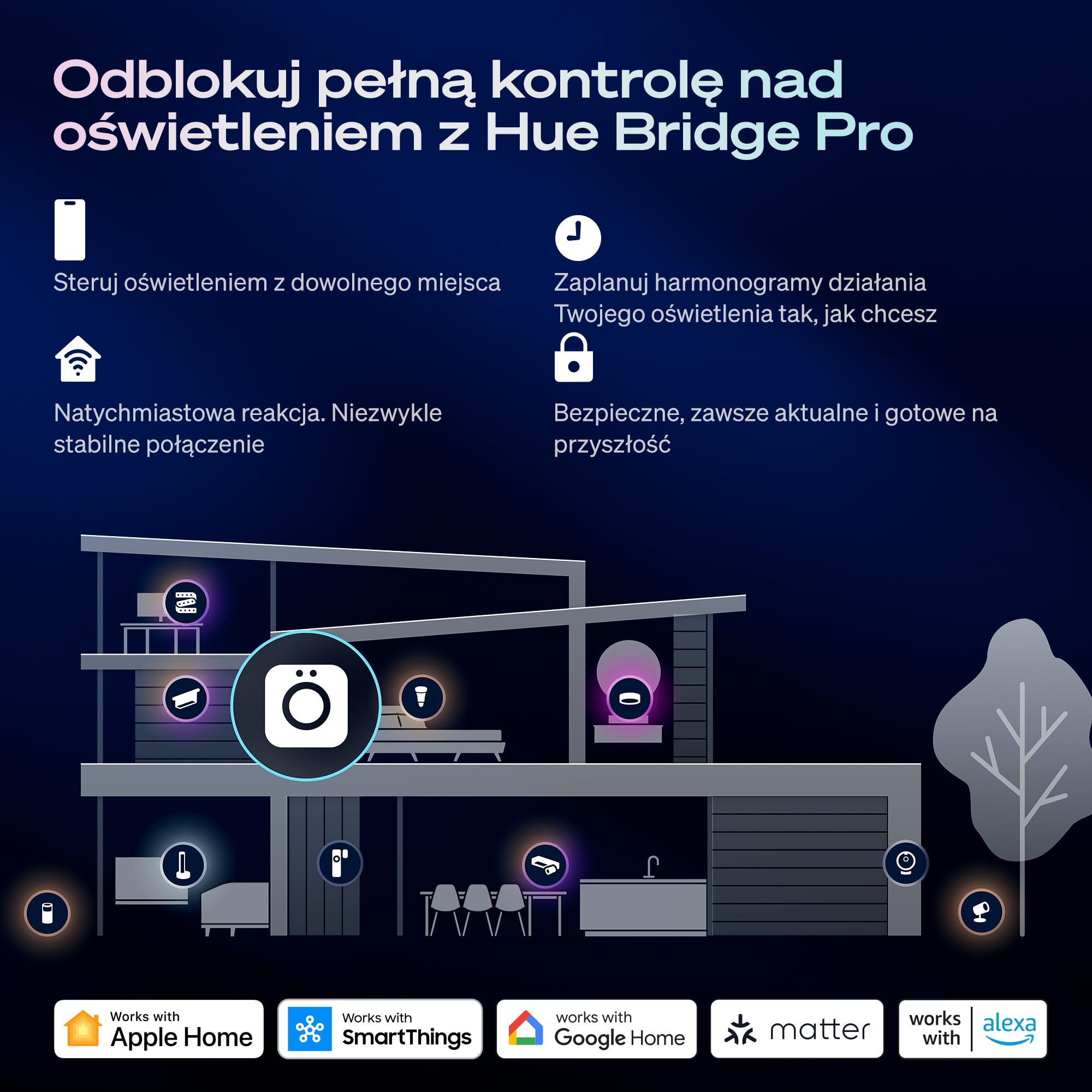 Philips Hue Przewodowy Włącznik Światła, 1 szt., Zamienia Zwykłe Oświetlenie w Inteligentne, Timery i Harmonogramy, Sterowanie w Aplikacji i Głosowe, Apple Home Google Home Alexa