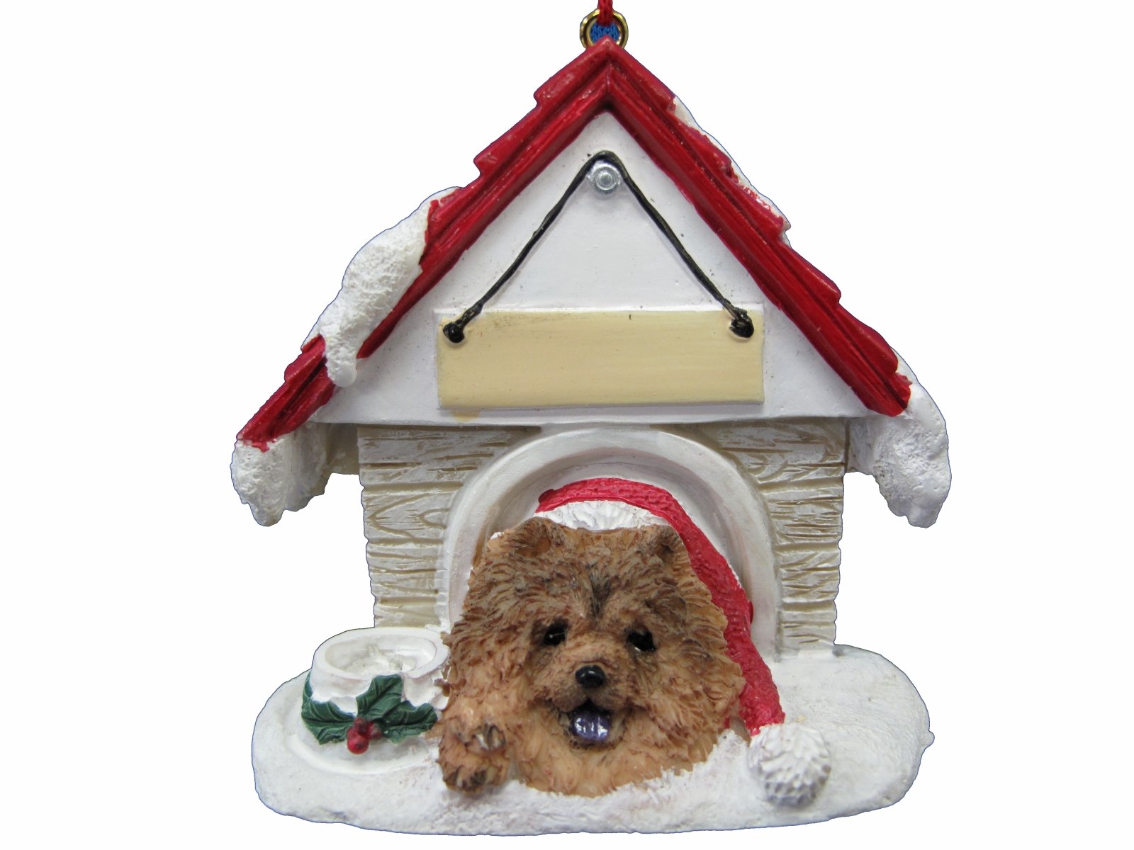 E&S PetsChow Ornament A Great Gift For Chow Owners Hand Painted and Easily Personalized "Doghouse Ornament" With Magnetic Back