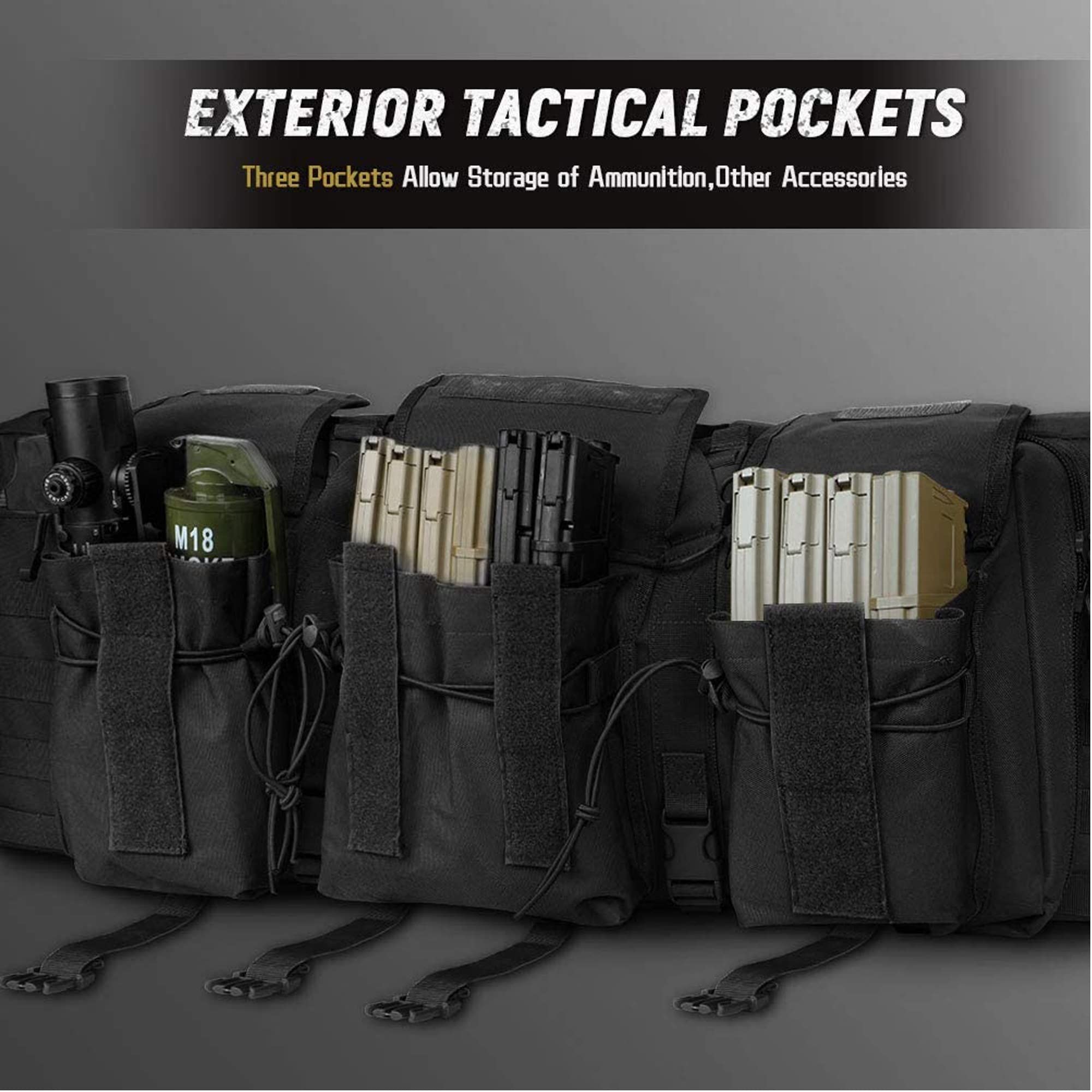 Torba Taktyczna Na Karabin Futerał Na Broń Długą Futerał Naet Airsoft Futerał Na Broń Palną Torba Transportowa Na Karabin Plecak Na Broń Miękki Futerał Na Broń Palną Torba Na Broń/Brown/93Cm